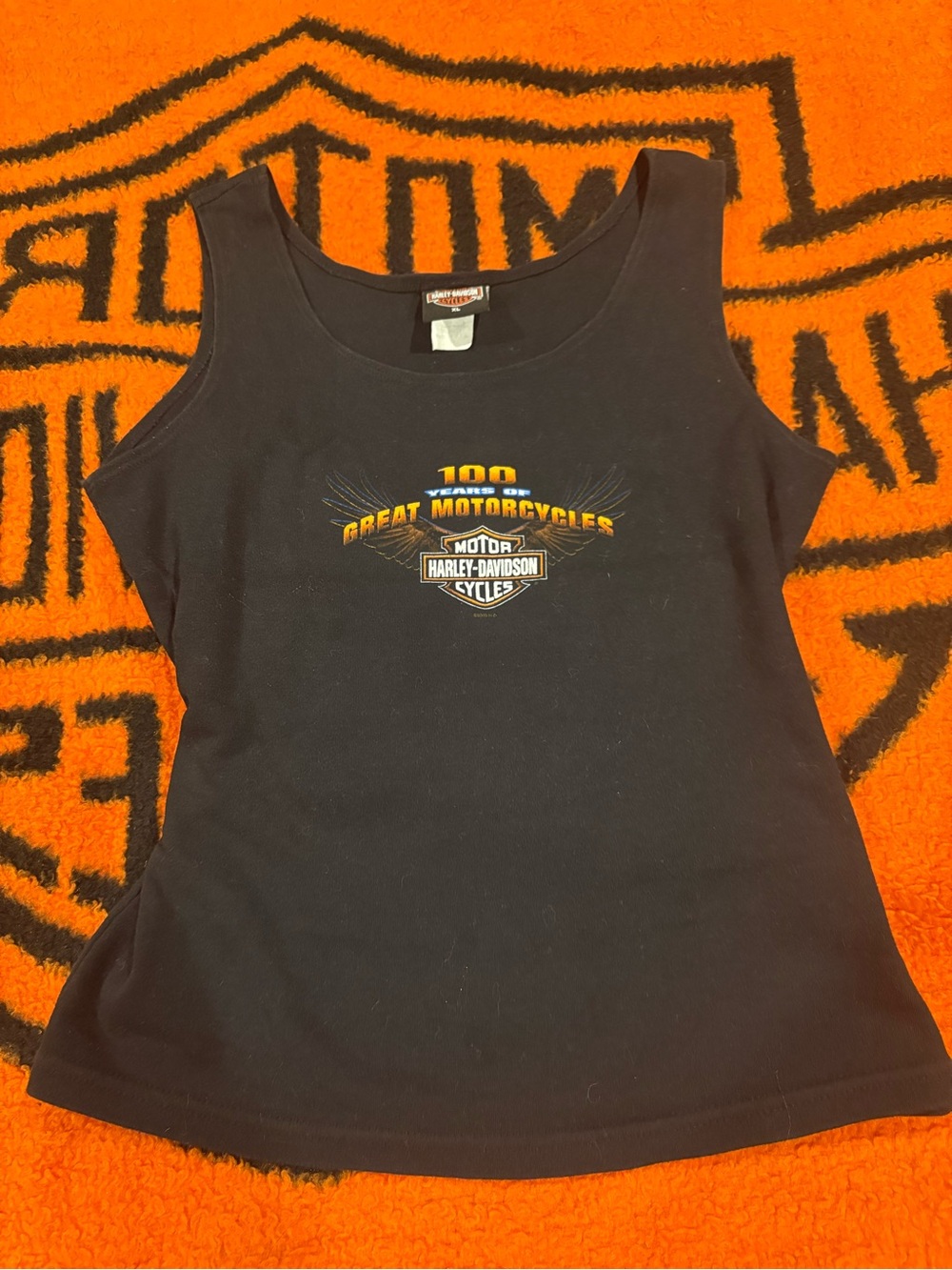 Harley-Davidson Black Tank 100 Years Graphic